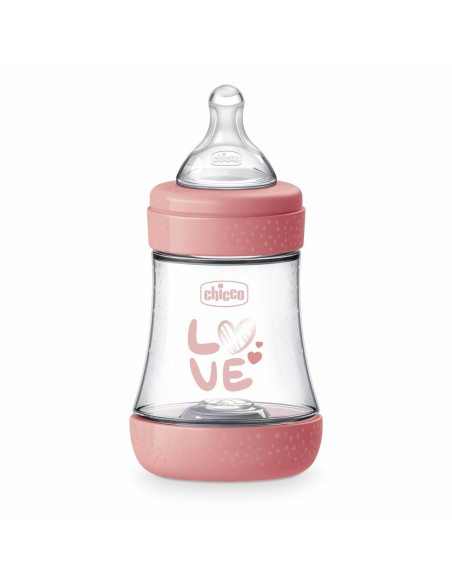 CHICCO BIBERON PERFECT 5 150 ML +0 MESES FLUJO LENTO ROSA