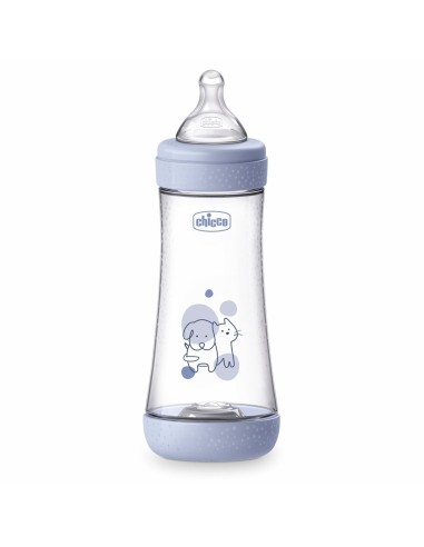 CHICCO BIBERON PERFECT 5 +4 MESES FUJO RÁPIDO 300 ML AZUL