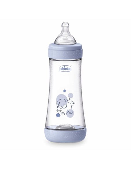 CHICCO BIBERON PERFECT 5 +4 MESES FUJO RÁPIDO 300 ML AZUL