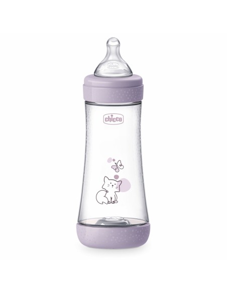 CHICCO BIBERON PERFECT 5 +4 MESES FLUJO RÁPIDO 300 ML LILA