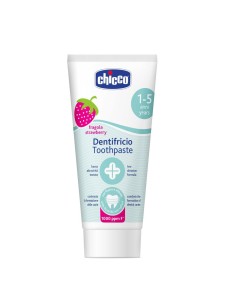 CHICCO DENTRÍFICO CON FLÚOR SABOR FRESA 12 M+