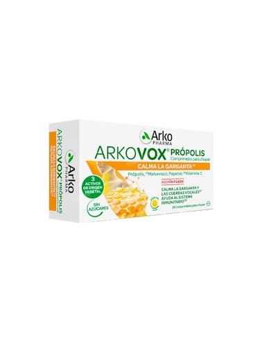 ARKOVOX PROPOLIS + VITAMINA C  24 COMPRIMIDOS SABOR MIEL Y LIMON