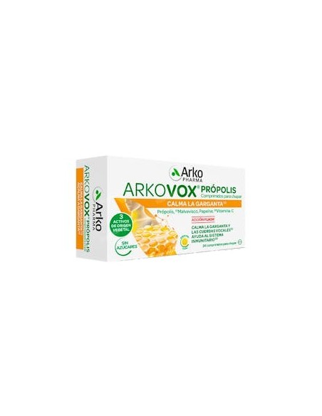 ARKOVOX PROPOLIS + VITAMINA C  24 COMPRIMIDOS SABOR MIEL Y LIMON