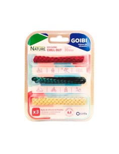 Goibi Nature Pulsera de Citronella Eco Cuero Chill Out 3 Pulseras