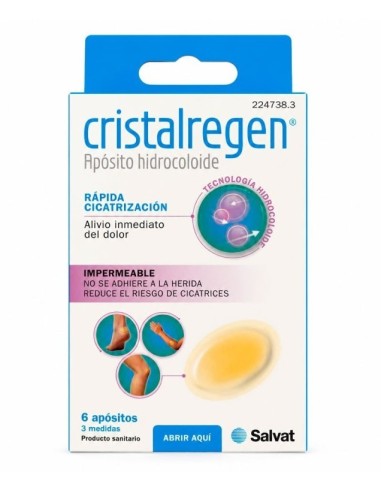 CRISTALREGEN 6 APOSITOS RAPIDA CICATRIZACIÓN