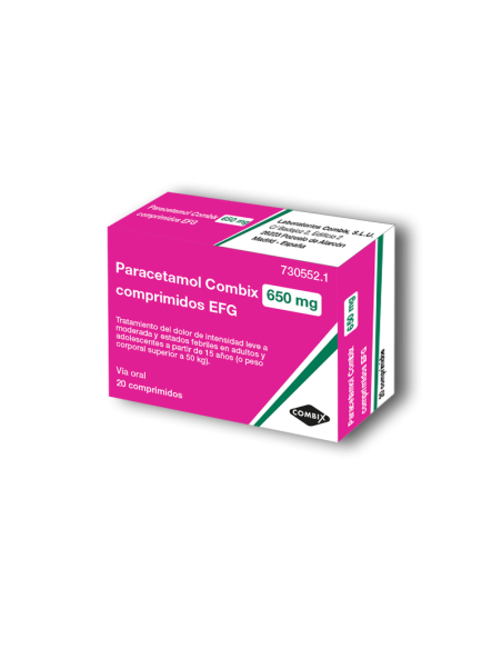 Paracetamol Combix EFG 650 mg 20 Comprimidos