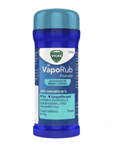 VICKS VAPORUB POMADA EN BARRA APLICADORA 35 G