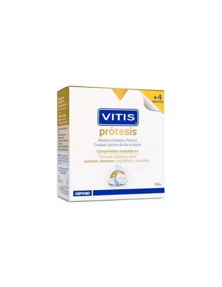 VITIS PROTESIS DENTAL COMPRIMIDOS LIMPIADORES 32 + 4 UNIDADES