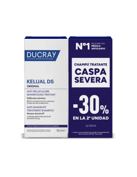 DUCRAY KELUAL DS CHAMPU 100 ML DUPLO 2º UNIDAD 30% DE DESCUENTO