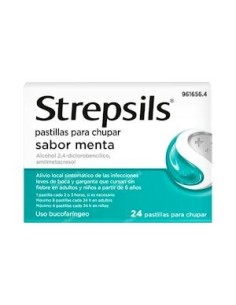 STREPSILS 24 PASTILLAS SABOR MENTA