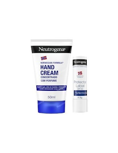 NEUTROGENA PACK CREMA DE MANOS 50ML + BARRA LABIOS SPF20