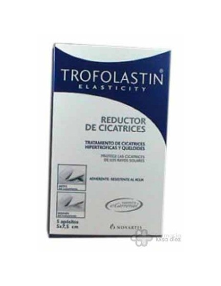 TROFOLASTIN  REDUCTOR DE CICATRICES 5 APOSITOS 5 X 7,5 CM