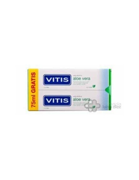 VITIS DUPLO PASTA DENTÍFRICA  ALOE VERA 150 ML + 150 ML