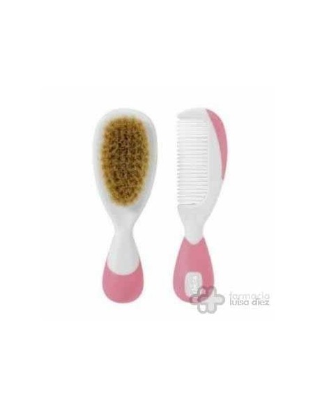 CHICCO CEPILLO PEINE ROSA 0 MESES