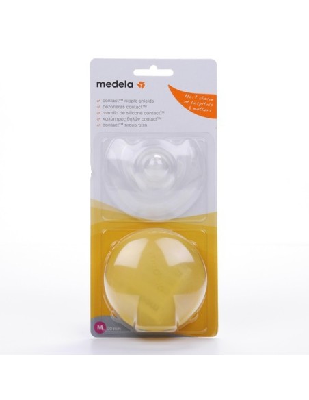 PEZONERA CONTACT MEDELA SILICONA TALLA M,  2 UN