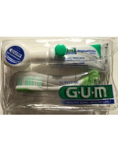 GUM NECESER VIAJE CEPILLO + PASTA 12 ML + SEDA DENTAL