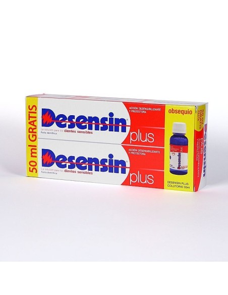 DESENSIN DUPLO PASTA DENTÍFRICA 150 ML + 150 ML + COLUTORIO 30 ML