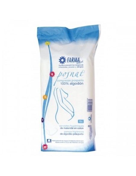 COMPRESAS HIGIENICAS FEMENINAS POSPARTO   10 U