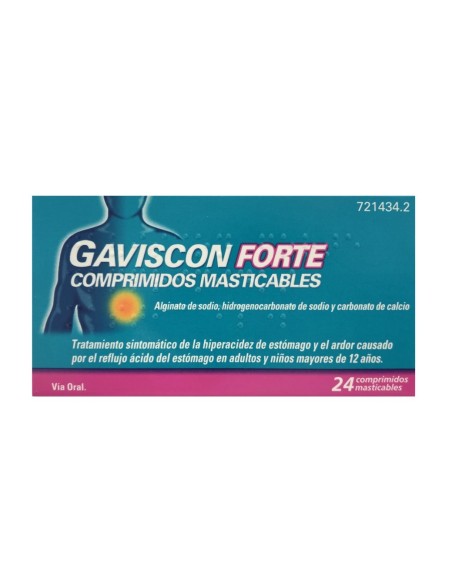 GAVISCON FORTE   24 COMPRIMIDOS MASTICABLES