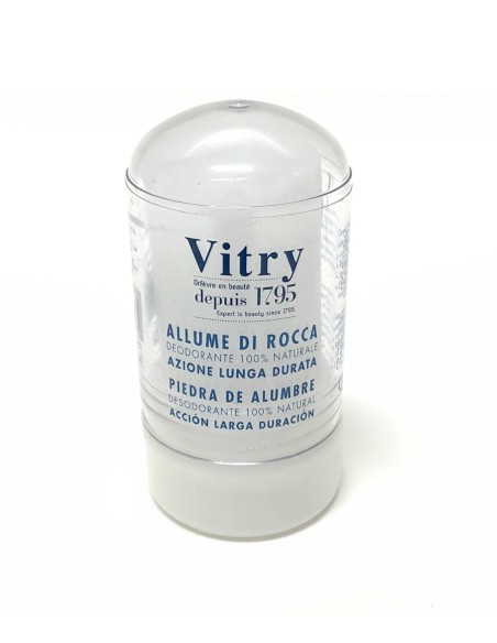 VITRY PIEDRA DE ALUMBRE DESODORANTE 100% NATURAL  60 GRAMOS 
