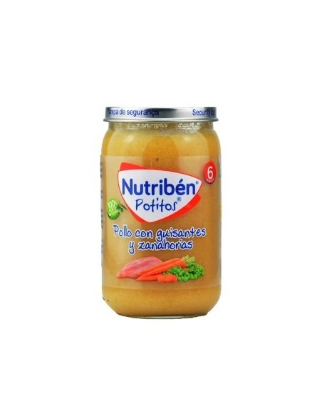 NUTRIBEN POTITO POLLO GUISANTE Y ZANAHORIA  235 GRAMOS
